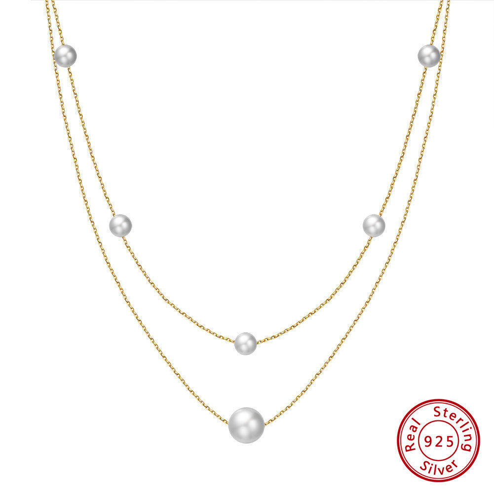 925 Sterling Silver Baroque Pearl Necklace - Luxury Jewelry UAE